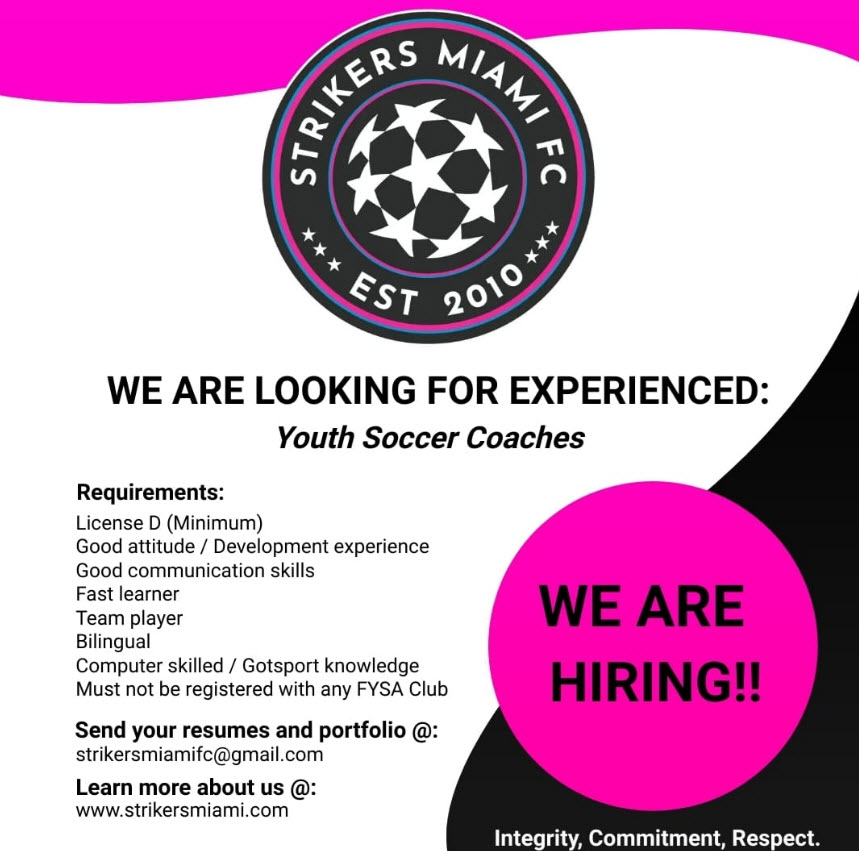 We are Hiring for our next season 2025-2026